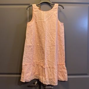 LOFT Dotted Tie Back Flounce Dress